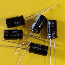 Конденсатор електролітичний 100mkf 25V 105°C 6*11 mm (CHONG)