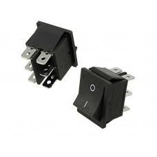 Перемикач KSD4 6pin 15A, 250V, ON-ON клавішний широкий ЧОРНИЙ 31x25.5mm