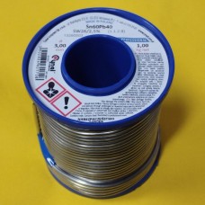 Припій дріт 3,0mm 1000g 1кг Cynel Sn60Pb40, flux SW26/3/2,5%